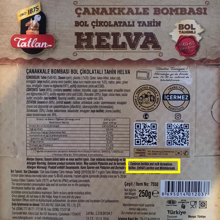 Carrefour SA Tatlan Çanakkale Bombası'nın İçeriği Yanıltıcı