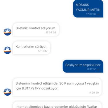 SunExpress Hava Yolları Sun Expressin Sunclassic Biletime Yine Fiyat Farkı İstemesi
