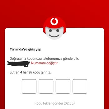 Vodafone Yanımda Uygulamasında Doğrulama Kodu Sorunu
