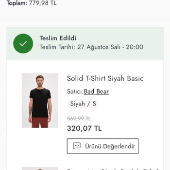 Boyner/Bad Bear Eksik Ürün Gönderdi