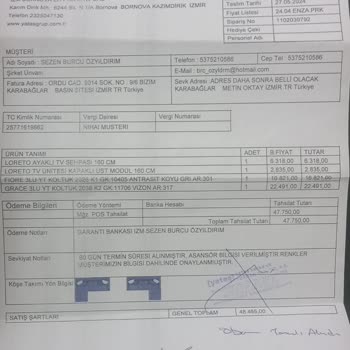 Enza Home Yataş Paketi Açılmamış Ürün İade Hakkında