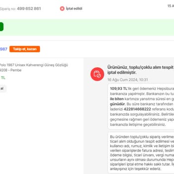Hepsiburada İndirimli Siparişlerimin Haksızca İptal Edilmesi.