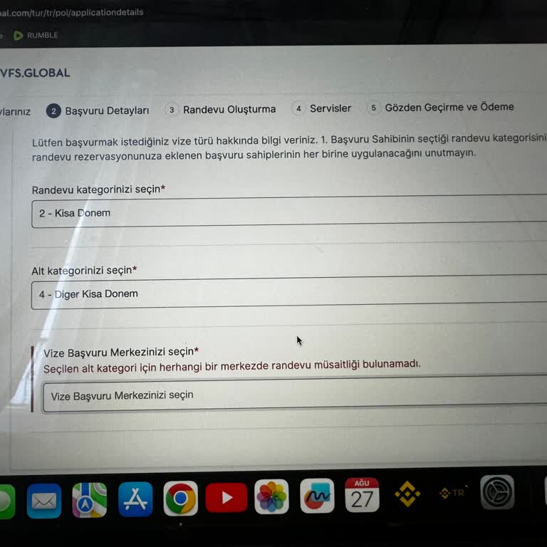 VFS Global Polonya Vize Randevu Sorunu