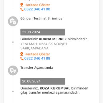 MNG Kargo Koza Kurumsal Şubenizde Bulunan Ürünüm Zara'ya Teslim Edilmesini