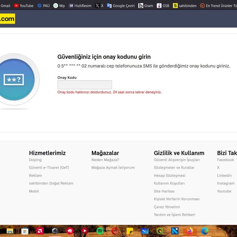 Doğrulanmış Sahibinden Hesabıma Erişim Sorunu Yaşıyorum