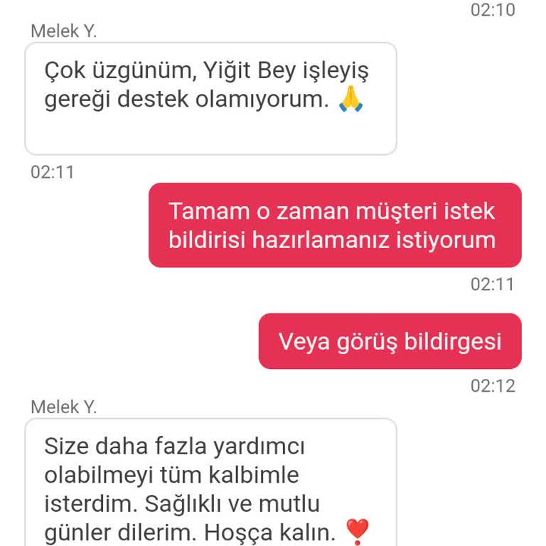 Yemeksepeti Canlı Destek'de Saygısızlık