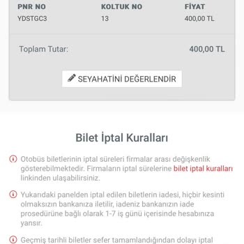 Metro Turizm, Seyahat Etmeyen Araç İçin Bilet Satılması