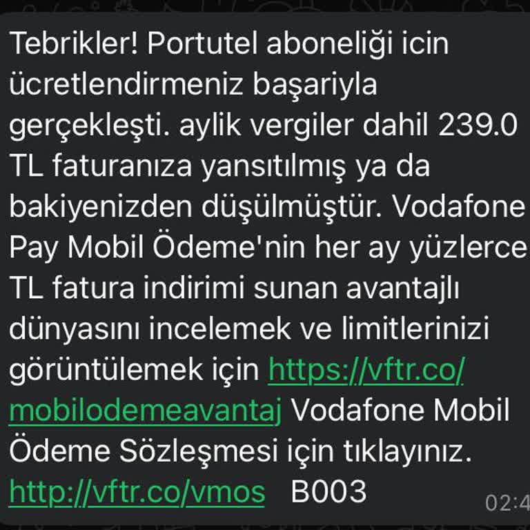 Onaysız Portutel Aboneliği ve 240 TL Fatura Şoku