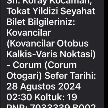 Tokat Yıldızı Seyahat Biletli Yolcuyu Almadan Geçti. Hakaret Etti.