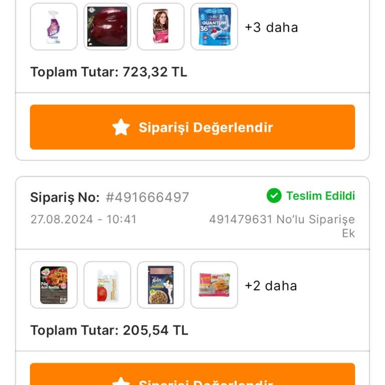 Migros Sanal Market Sipariş Eksik