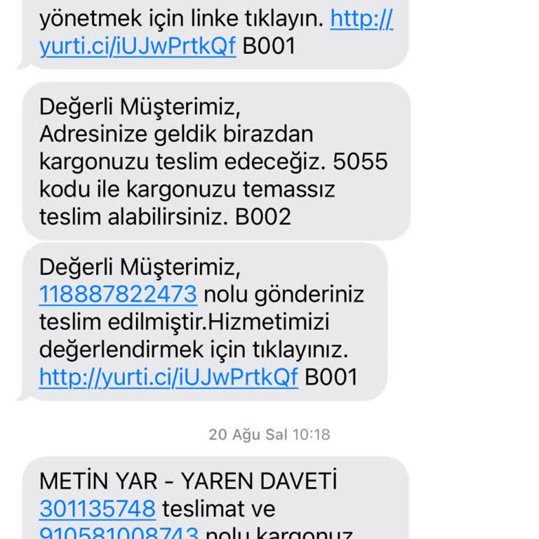 Yurtiçi Kargo Özkanlar Şubesi Gönderi Teslim Etmiyorlar
