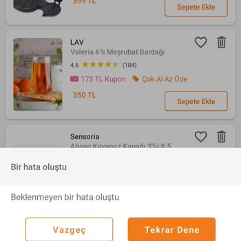 Trendyol Önceden Gezdiklerim Kısmında Hata Veriyor.!