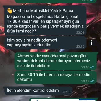 Sofuoğlu Moto Üzerinden Yapılan Alışverişte Yaşanan Sorun