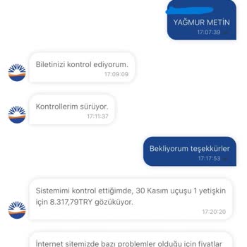 SunExpress Hava Yolları Uçak Bileti Değişikliğinde Haksız Fiyat Farkı Talebi