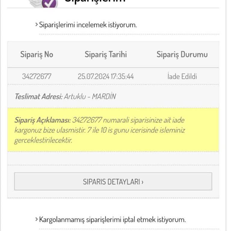 Sefamerve Sitesi Ücret İademi Yapmıyor