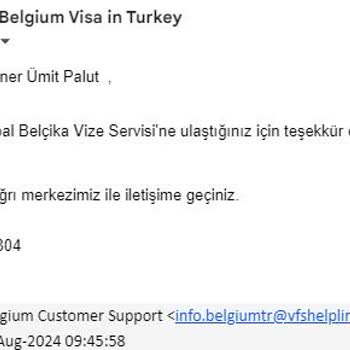 VFS Global Belçika Aile Ziyareti Vize Başvuru Takibi Sorunu!