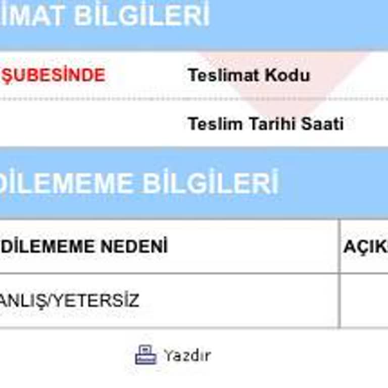 Aras Kargo Kargomu Teslim Etmiyor!