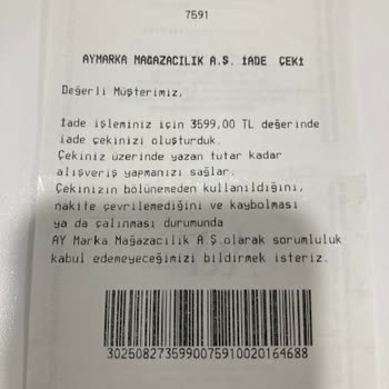 Divarese Değişim Fişi Değil, Paramın İadesini İstiyorum.