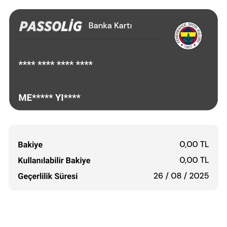 Passolig Debit Plus Kart