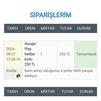 epin.com.tr Epin Sitesi Kodu Teslim Edilmedi