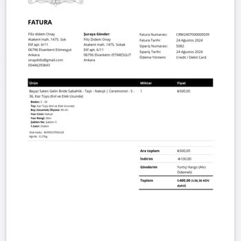 Ceremonist Sipariş Bilgisi Ve İade Talebi Hakkında Sorunlar