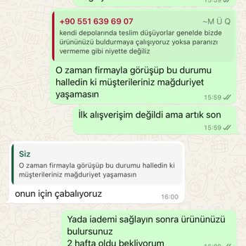 Müq Değişim Yapmıyor Para İadesi Yapmıyor Mesajlara Aramaya Dönmüyor