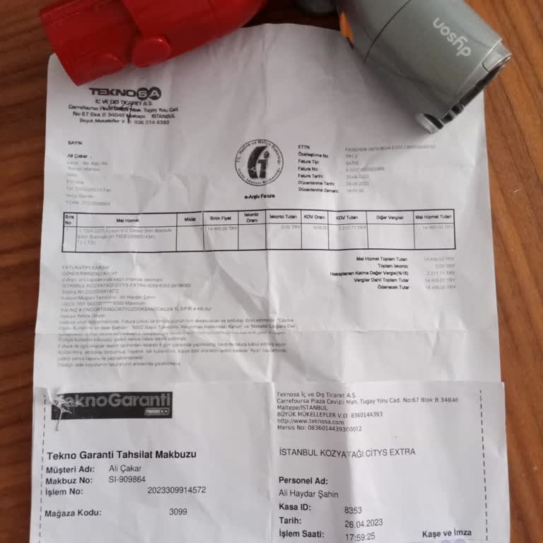 Teknosa'dan Alınan Dyson V12