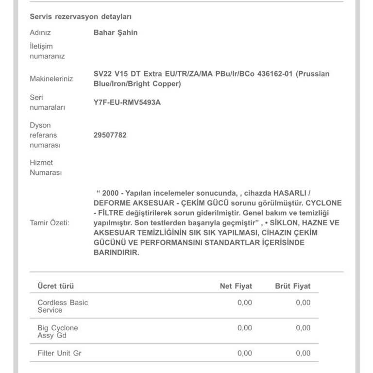 Dyson V15 Gövde Değişimi İşlemi