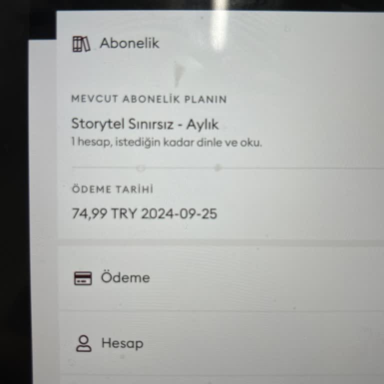 Storytel Paramı Aldı Ancak İşlem Yapamıyorum
