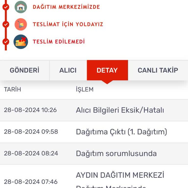 Kargomsende Aydın Şubesi Bana Ulaşmadan Hatalı Adres Girmiş!