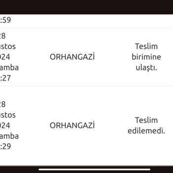 Yurtiçi Kargo Orhangazi Teslimat Sıkıntısı