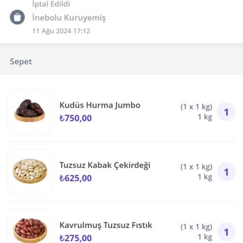 QNB Finansbank Getir'de Yaptığım 5715.49 TL'lik İptal Edilen Siparişimin Ücret İadesi