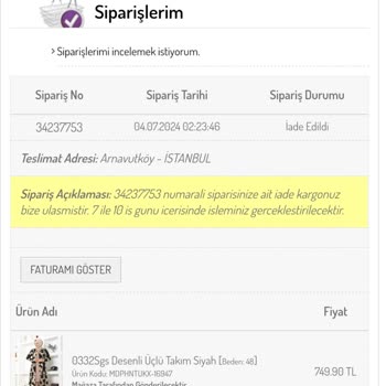 Sefamerve'den Alışverişte İade Ücreti Sorunu