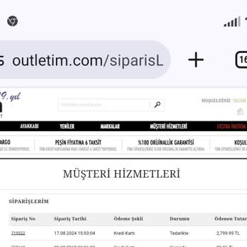 Outletim.com Siparişim Hakkında Geri Dönüş Alamıyorum