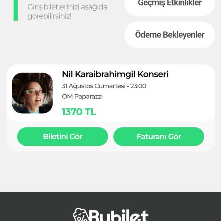 Bubilet Bilet Aldıktan Sonra Bir Alana Bir Bedava Kampanyasına Gidildi