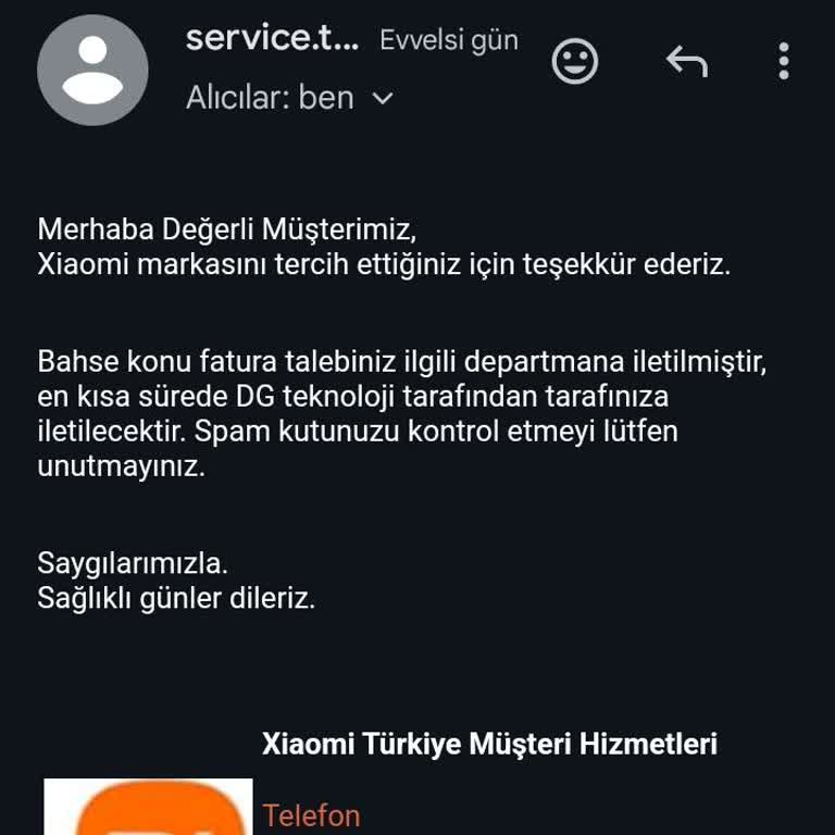 Xiaomi Mi.com Bir Türlü Gönderilemeyen Fatura