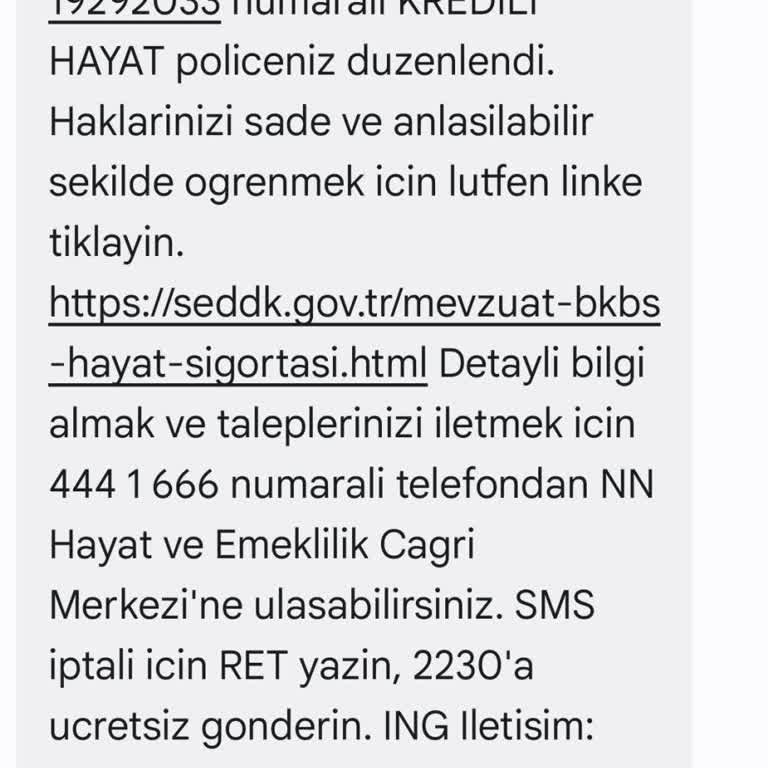 ING NN Hayat Emeklilik Hayat Sigortası Poliçe İptali