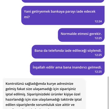 GetirYemek Adresim Hakkında Yalan Söyledi.