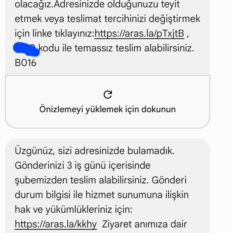 Aras Kargo Salihli Şubesi Şikayeti