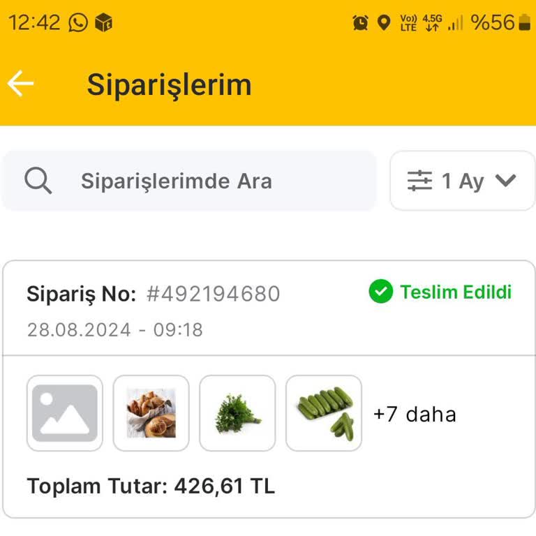 Migros Sultangazi Teslim Edilmeyip Teslim Edildi Gözüken Sipariş...