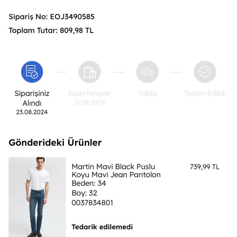 Mavi Tedarik Hatası