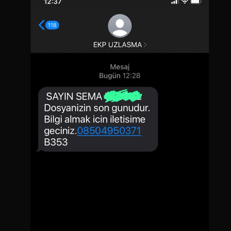 EKP UZLASMA (SMS) Yanıltıcı Mesajlar!