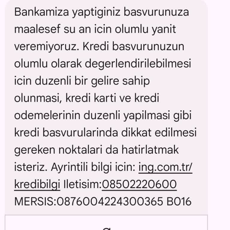 ING Reklamı Yapılan 3 Ay Ertelemeli Düşük Faizli Kredi Verilmiyor.
