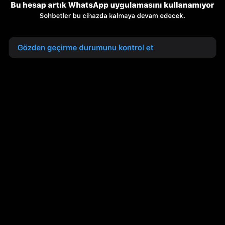 WhatsApp Beni Engelledi