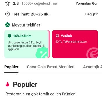 Yemek Sepeti Para İadesi Problemi