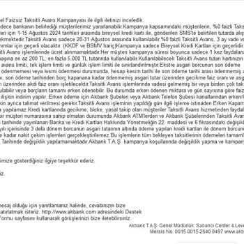 Akbank Müşterisine Harcama Yaptırıp Vaatlerini Yerine Getirmiyor