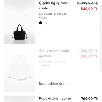 Mango Kafasına Göre Ürün İptal Ediyor