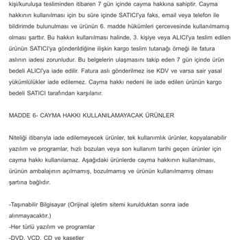 Deep Atelier İptal Ve İade