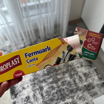Koroplast Fermuarlı Çanta Paket Üstü Yanlış Ebat Bilgilendirmesi
