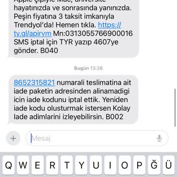 Trendyolmilla Randevulu İade İptali